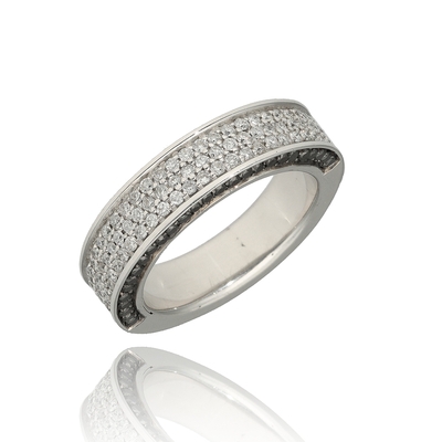 Fehér arany gyűrű 51-es méret (B2677_3I)